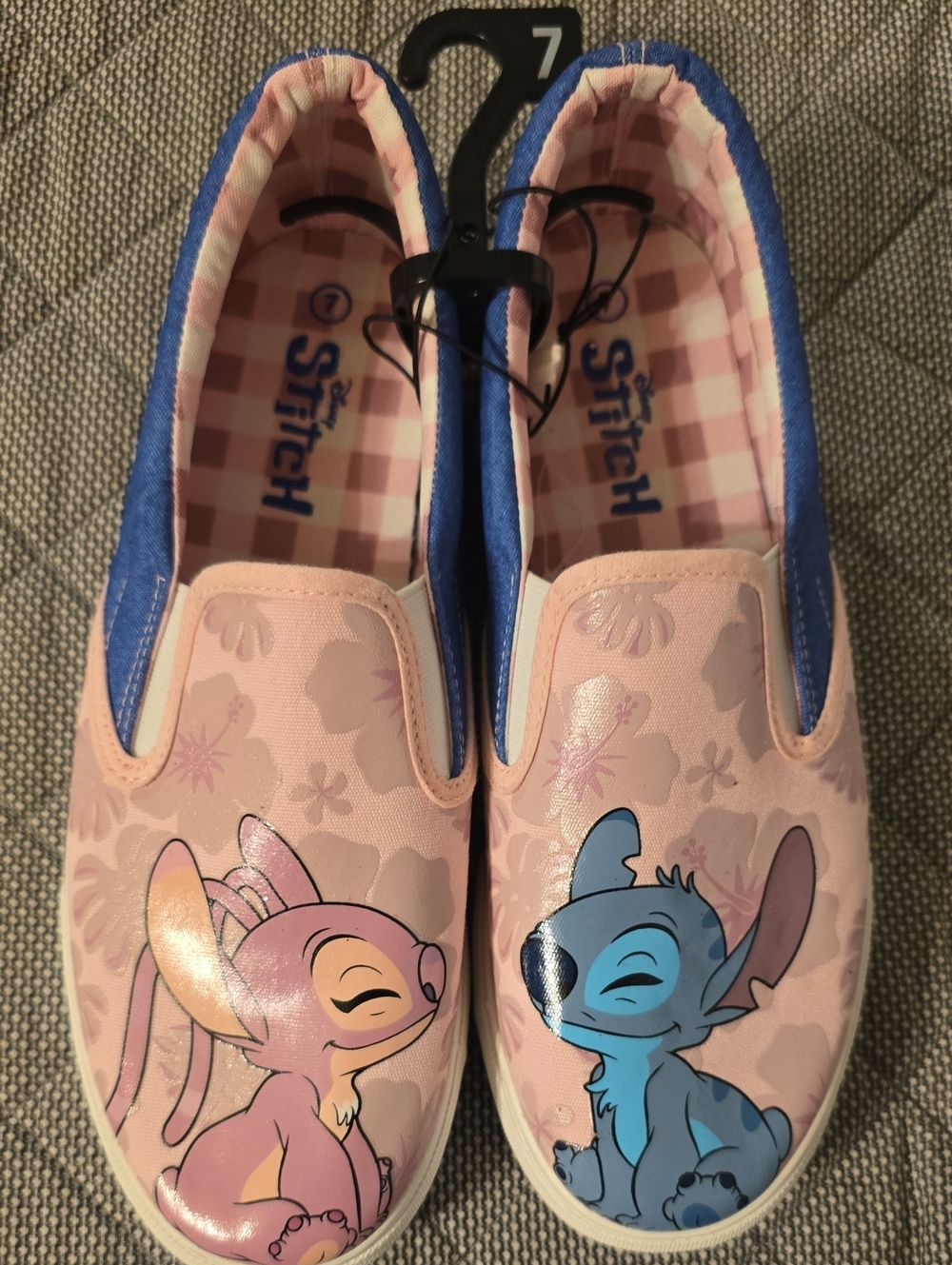 Pink & Blue Slip-On Shoes